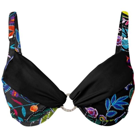 VENUS Midnight Elegance Sally Underwire Ring Bikini Top, size 32DD/34D/36C - Picture 7 of 13